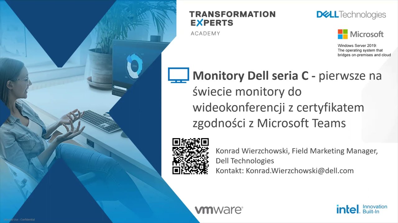 Zapis webinaru: Monitory Dell seria C – pierwsze na świecie monitory do wideokonferencji z certyfikatem zgodności z Microsoft Teams