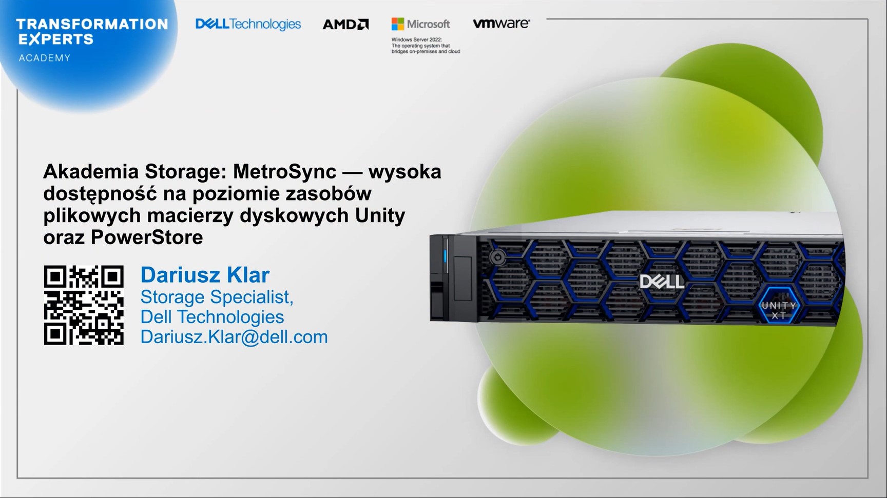 Akademia Storage: MetroSync — wysoka dostępność na poziomie zasobów plikowych macierzy dyskowych Unity oraz PowerStore.